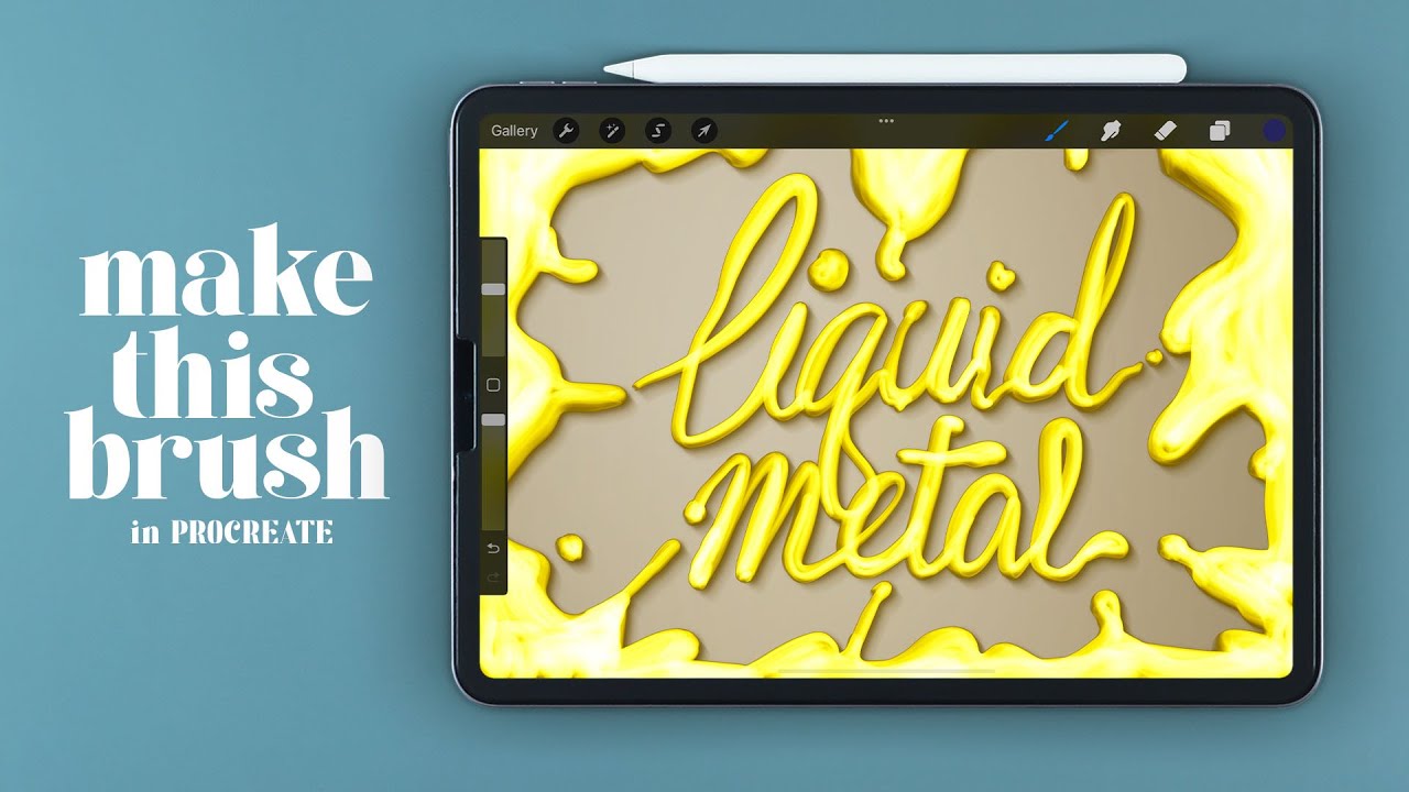 Create Liquid Metal Brush in PROCREATE