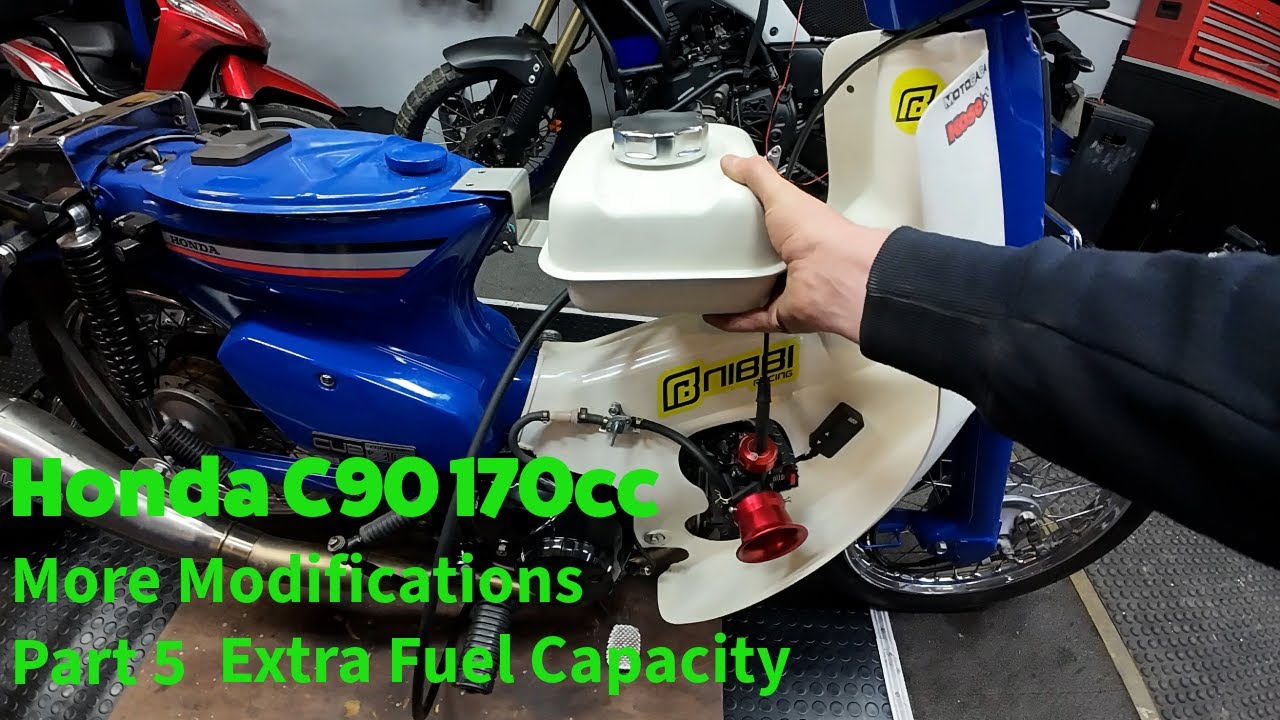 Honda C90 170 куб. см. Дополнительные модификации, часть 5. Увеличенная емкость топливного бака
