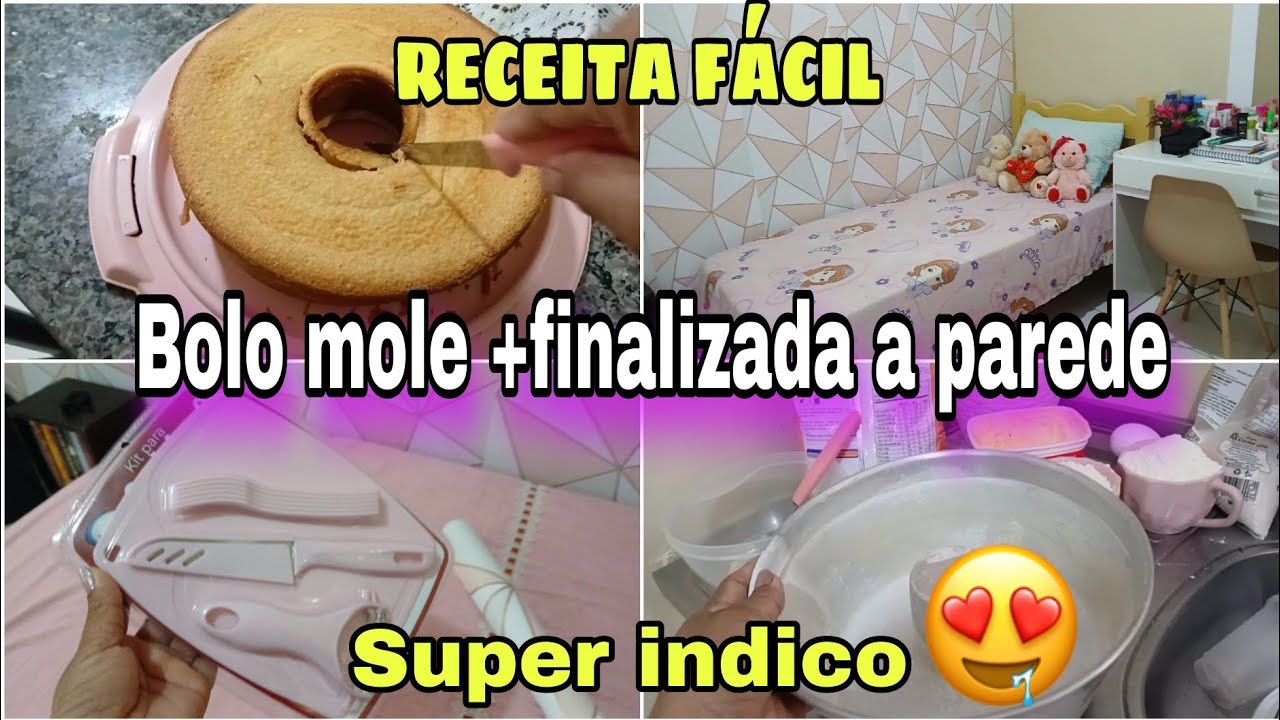 FIZ E DEU SUPER CERTO/CONSEGUI FINALIZAR A PAREDE DO QUARTO DELA🙏#bolomole/PASSO A PASSO