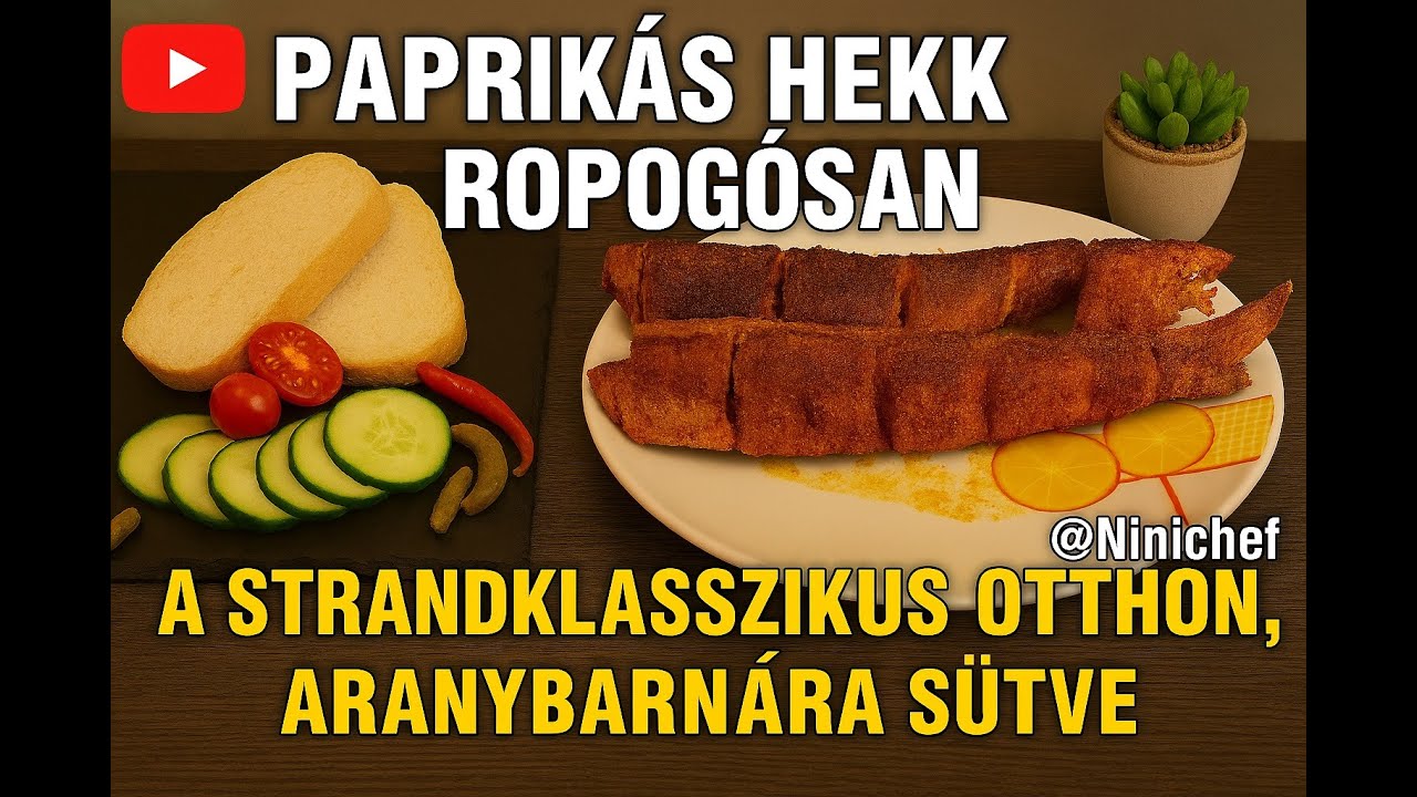 Paprikás hekk ropogósan – a strandklasszikus otthon, aranybarnára sütve #streetfood #hal #recept