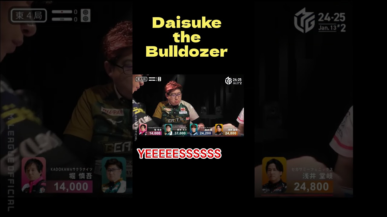 [M.LEAGUE] Daisuke the Bulldozer's Yakuman [SHORTS]