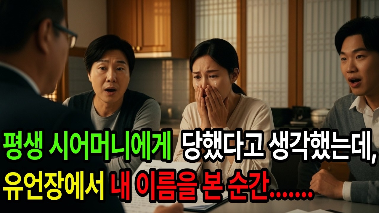 평생 시어머니에게 당했다고 생각했는데, 유언장에서 내 이름을 본 순간... | 시니어사연 | 오디오북 | 사연라디오 | 감동사연 | 시어머니사연 | 며느리사연