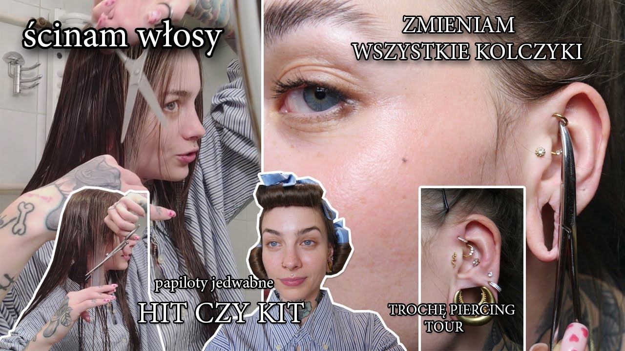 KOMBINUJĘ Z WŁOSAMI ✂️💇🏽‍♀️ - będę żałować? + wymieniam KOLCZYKI / PIERCING TOUR -  VLOG