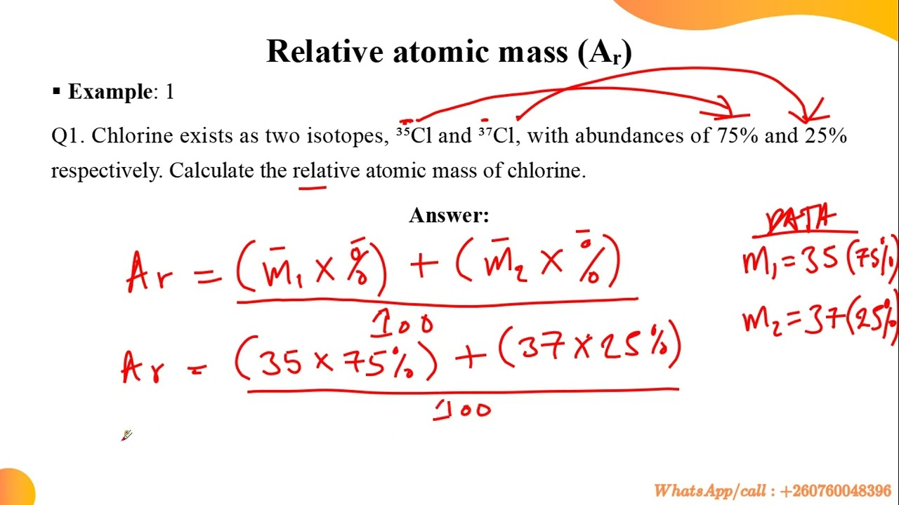 CHEMISTRY - Relative Atomic Mass