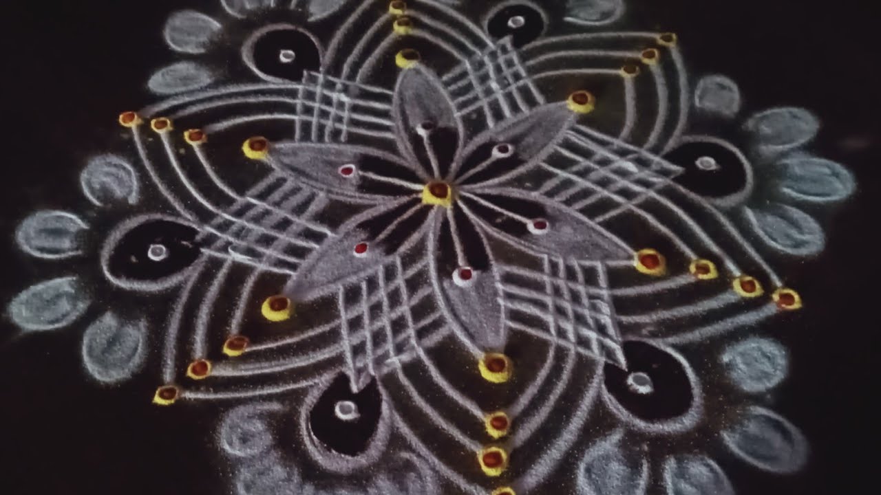 Beautiful flower rangoli designs 🪔 festivals easy rongoli 🪔 simple muggulu 🪔@Ksrangolipoint 