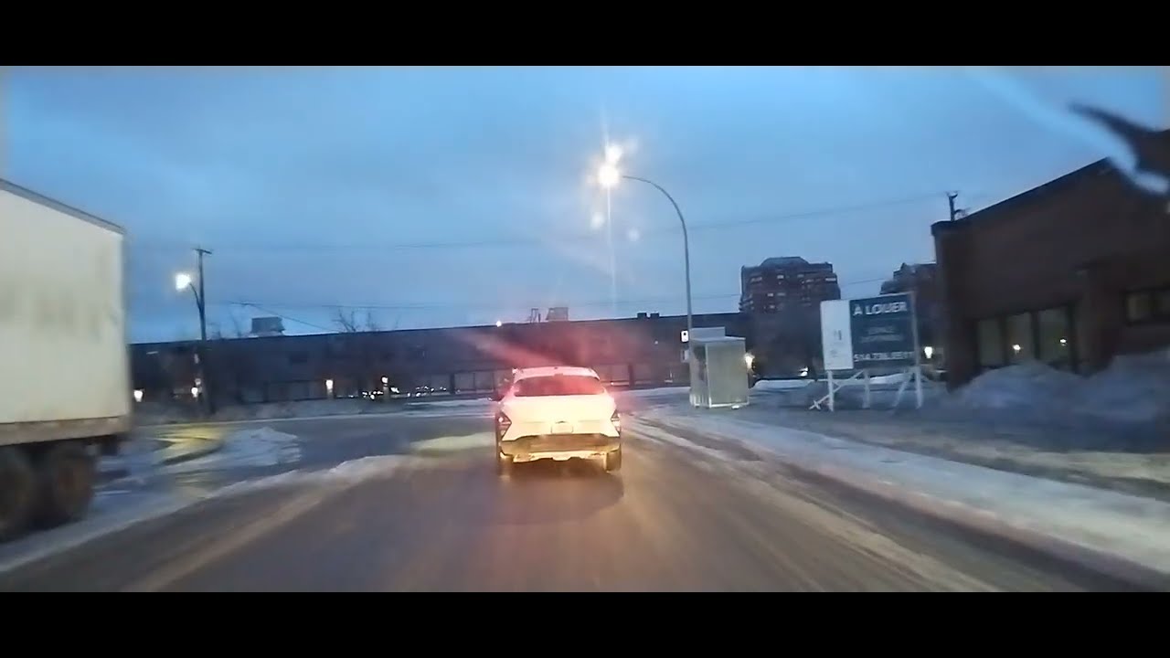 Driving after the freezing rain that fell yesterday