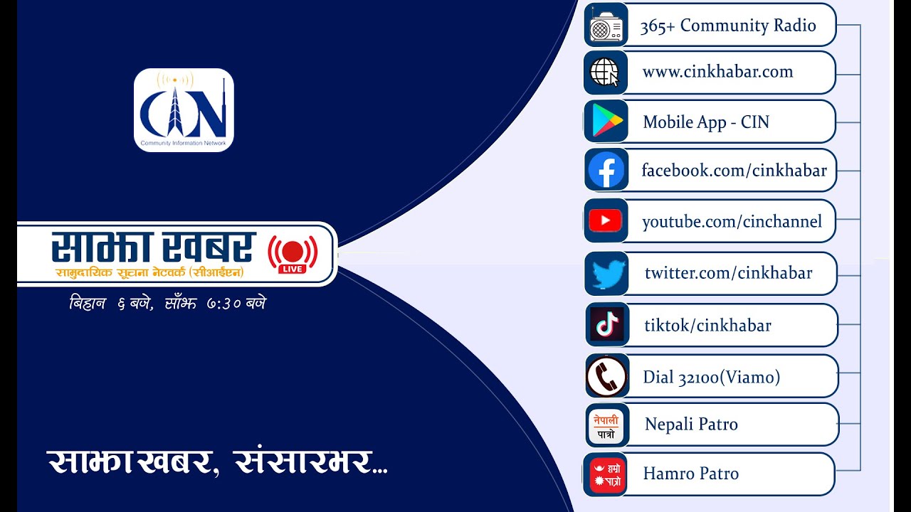 Sajha Khabar 2082 Fagun 15 Morning 06:00 AM | News | CIN | ACORAB | : Live