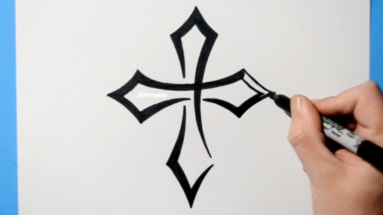 Tribal Cross #9 / Simple Tattoo Design Style / Cool Graphic Art by JSHcreates