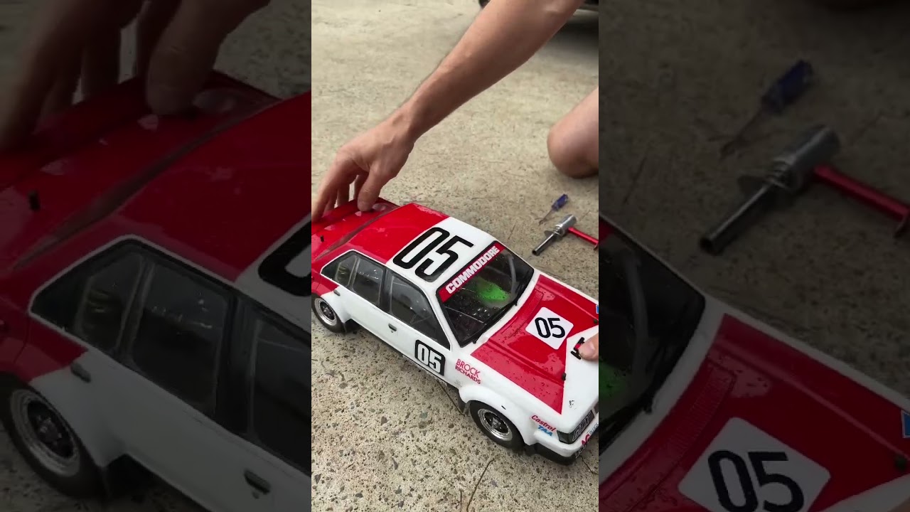 Starting the nitro RC Commodore! #rccar #nitro #nitrorc #commodore #carvideos #cars