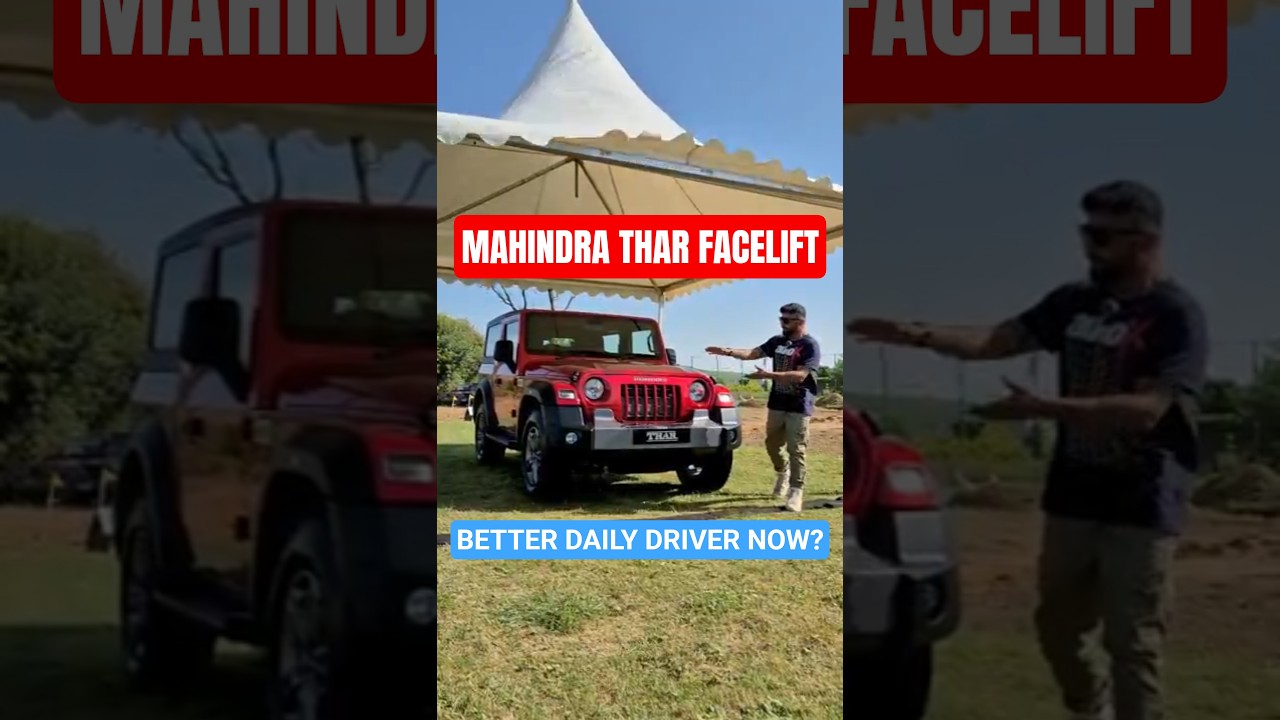 Обзор рестайлинговой модели Mahindra Thar 2026 года | Цена: 9,99 лакха рупий | autoX #шорты