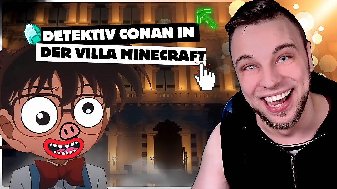 Woody macht Auge auf Detektiv Conan in der Villa Minecraft - Youtube Kacke Reaktion