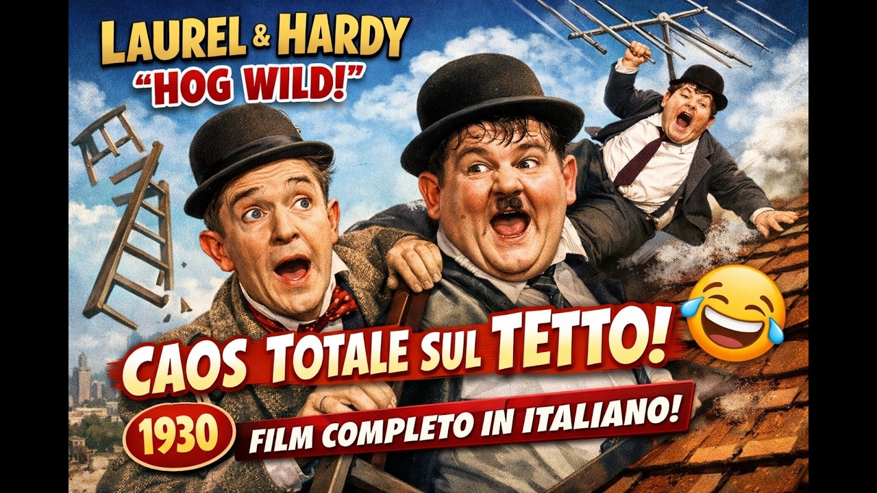 Laurel & Hardy – “Hog Wild” (1930) | Caos Totale sul Tetto! 😂 Film Completo in Italiano