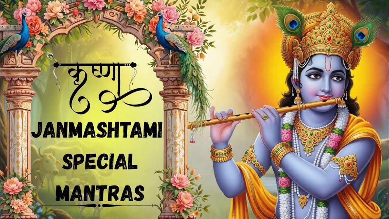 Krishna janmashtami special mantras ||🦚|| #bhajan #radhaKrishnabhajan #trendingbhajan #bhajanvideo🦚🦚