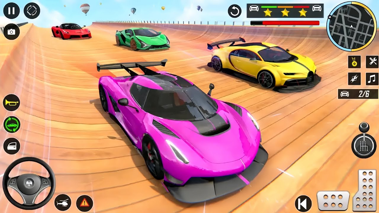 new car mega ramp stunt simulator | Gt ramp car games | car games