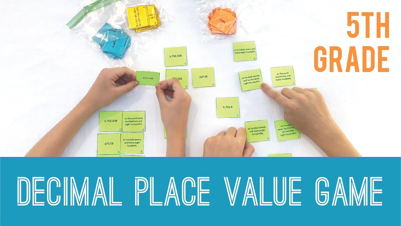 5th Grade Place Value with Decimals Review Game for Teachers or Homeschooling
