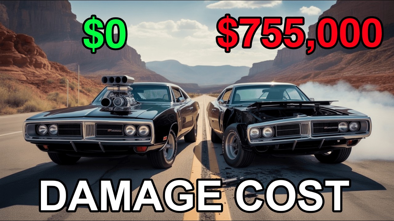 Realistic Crashes BeamNG Drive Damage Cost Dodge Charger 1970 | Epic Wallet Survival