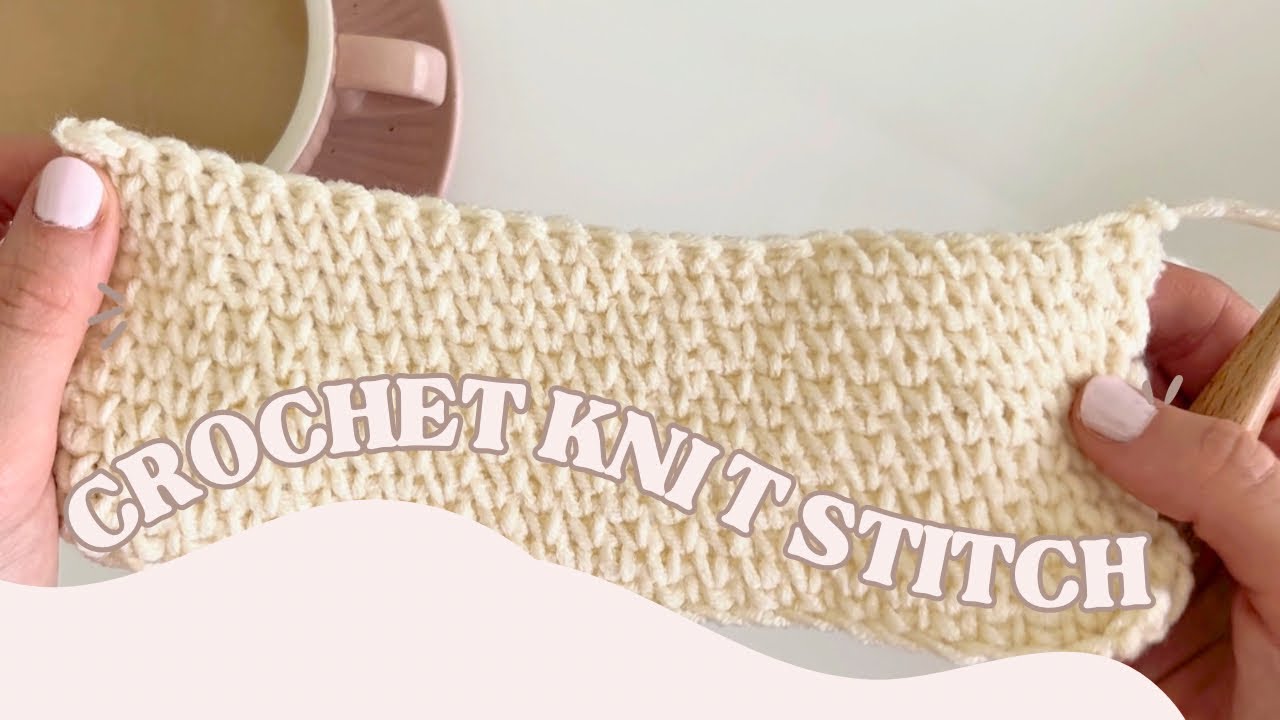 How to Crochet The Knit Stitch (waistcoat stitch, center single crochet)