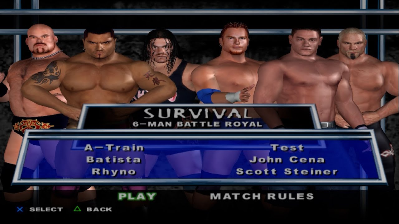 WWE SmackDown! Here Comes the Pain - A-Train,Batista,Rhyno,Test,JohnCena,ScottSteiner (SURVIVAL)