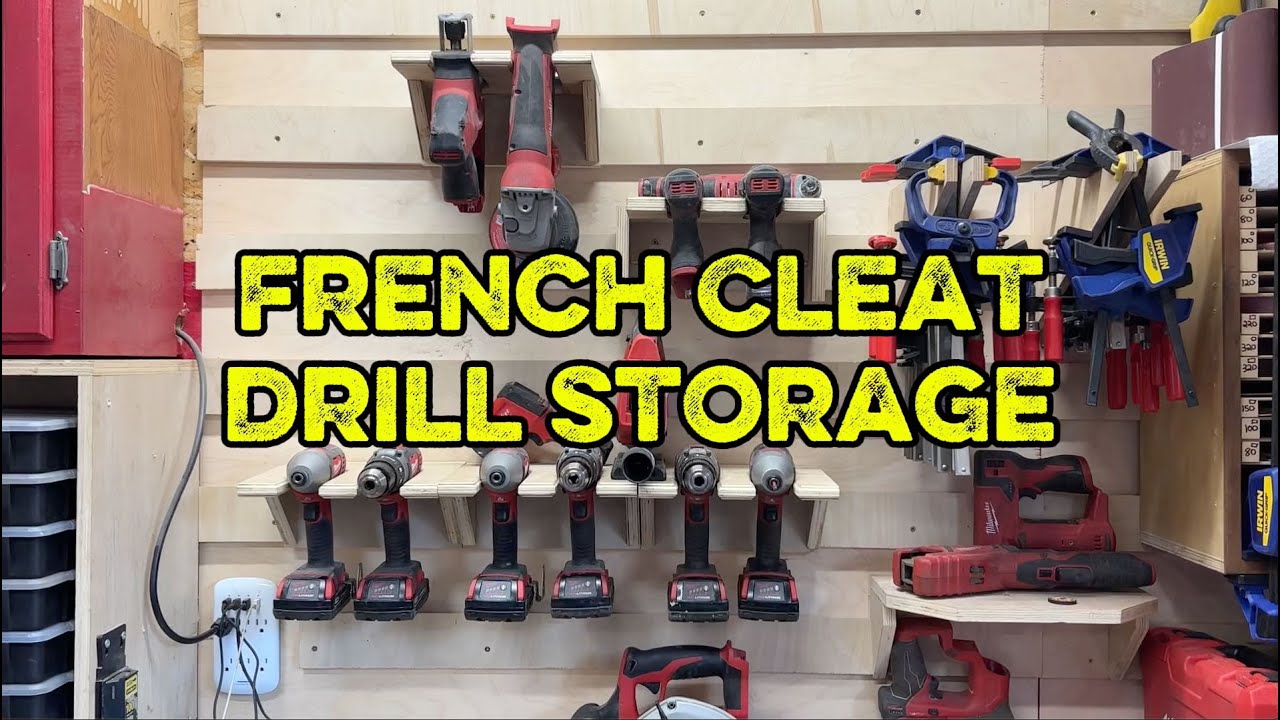 DIY French Cleat Drill Storage