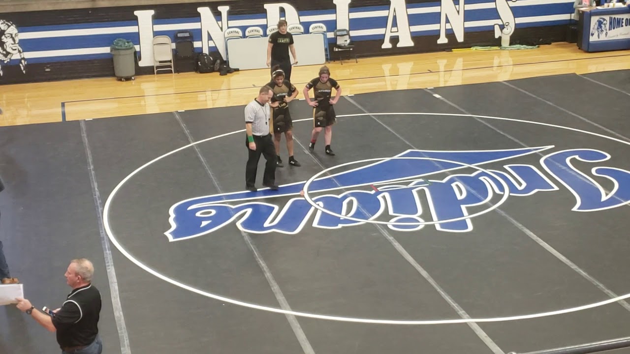 Lathrop wrestling tournament Justice's  last match