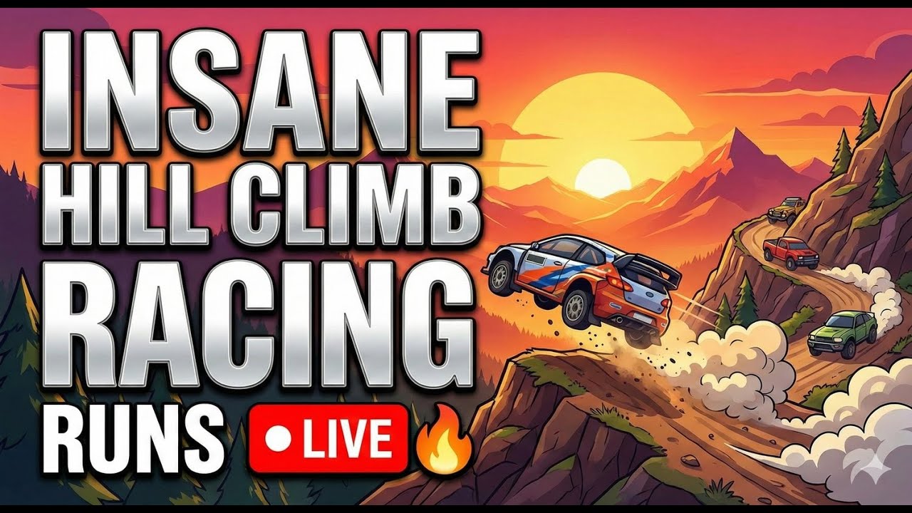 🚗💨 Insane Hill Climb Racing Runs LIVE!