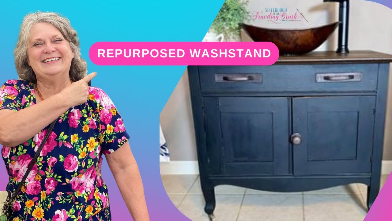 Repurposed Vintage Washstand