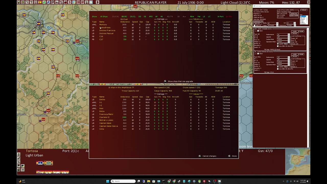War In Spain - Riverine Amphbious Example