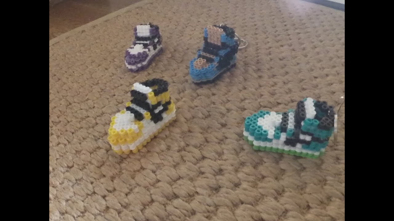 tiny perler bead shoe time lapse!