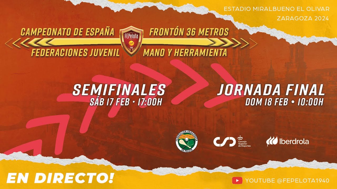 FINALES - CAMPEONATO DE ESPAÑA FEDERACIONES JUVENIL FRONTÓN 36 METROS