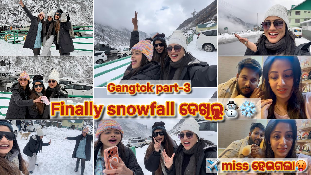 ଏତେ ବରଫ ପଡ଼ିବ ଭାବିନଥିଲୁ❄️ପ୍ରଥମଥର ବରଫ ଦେଖିକି ଅନ୍ତରା କଣ କହିଲେ🫣..✈️miss ହେଇଗଲା🥵ଫେରିକି ସୁନିଲଙ୍କ reaction