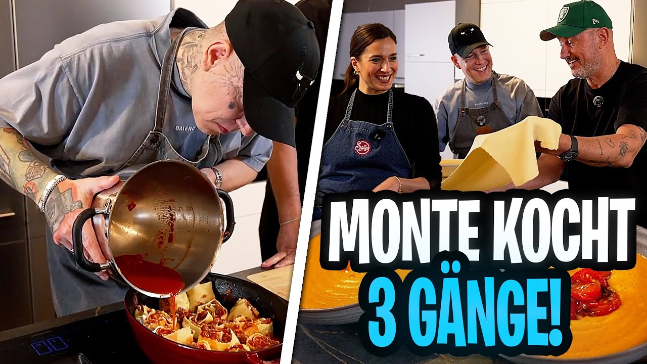DAS PERFEKTE DINNER?!😂 Monte KOCHT ein Weihnachts-Menü mit SallysWelt & Frank Rosin🔥 MontanaBlack
