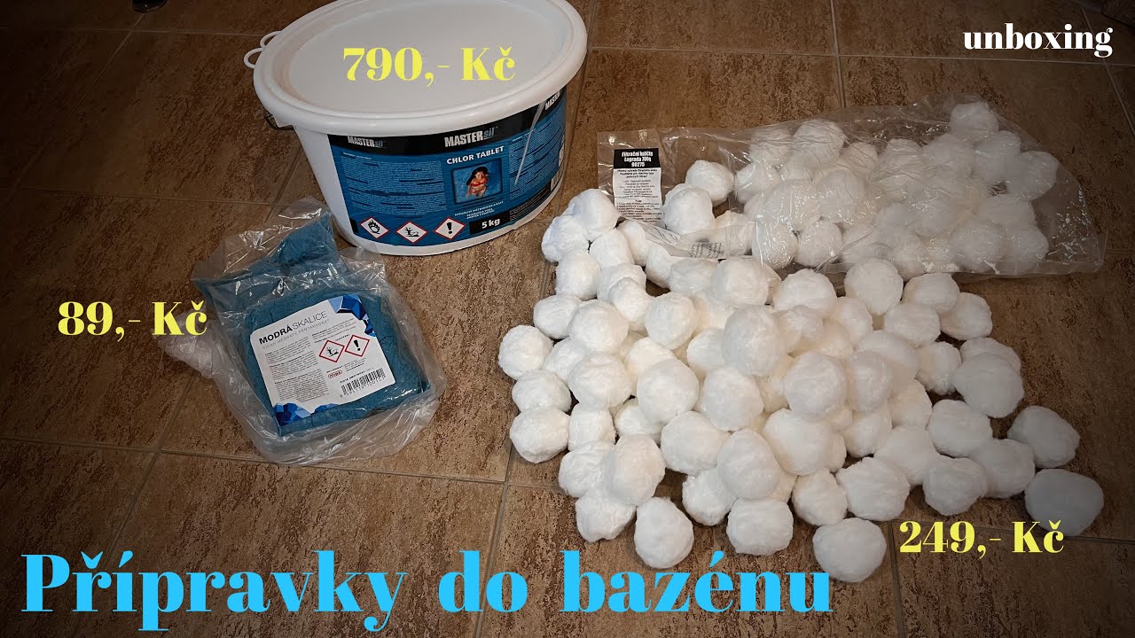 Bazénová chemie a filtrační kuličky
