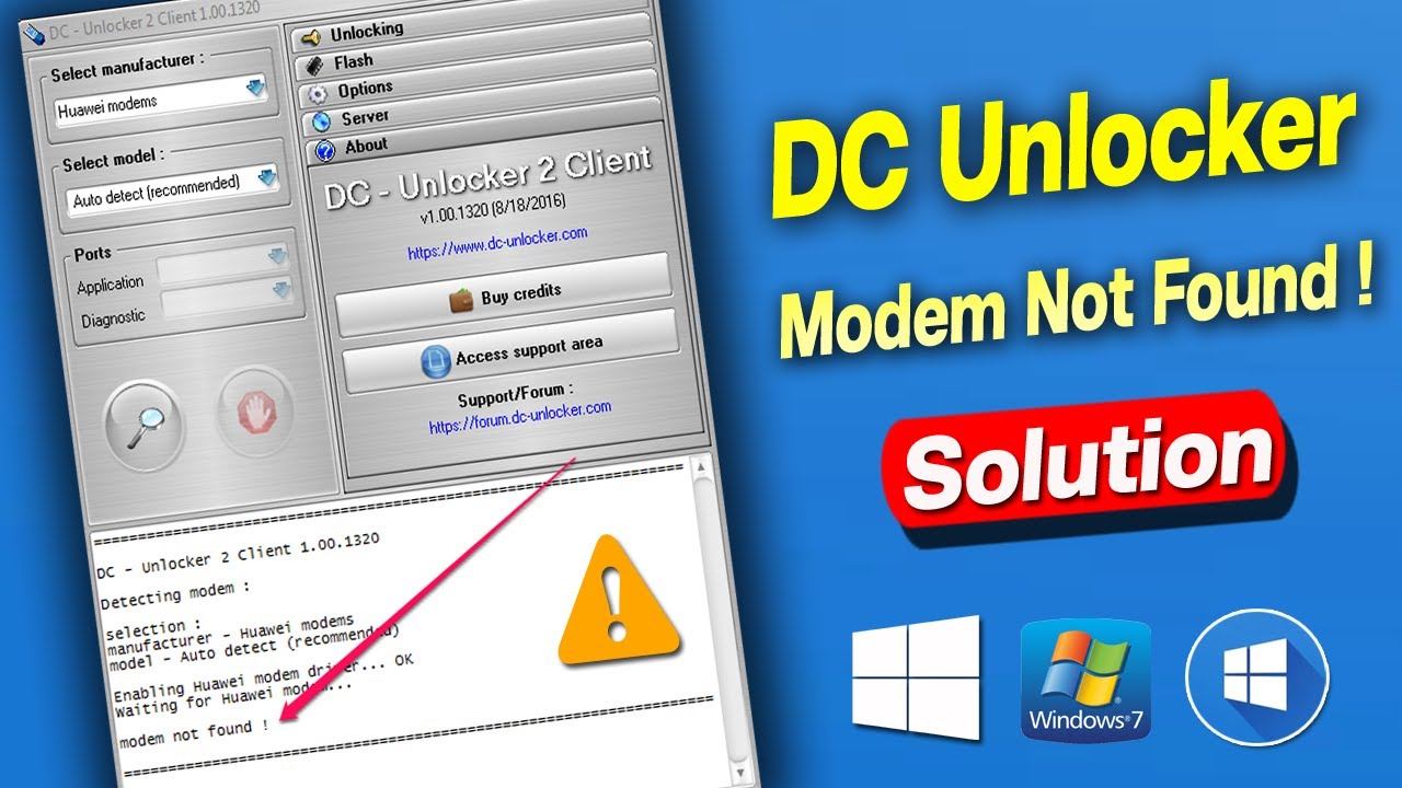 DC Unlocker Modem Not Found Soluton | DC Unlocker Modem Not Found All Windows Solution By Tech Tube