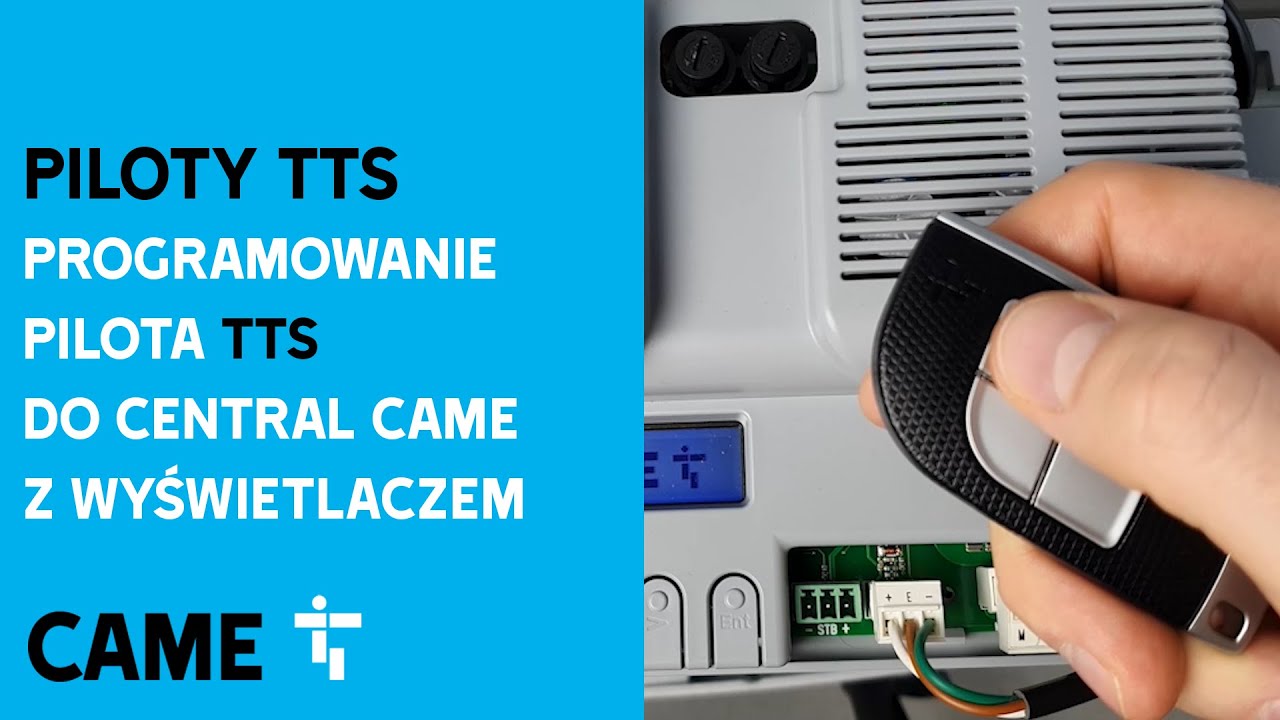 Programowanie pilota TTS do central sterujących CAME z wyświetlaczem