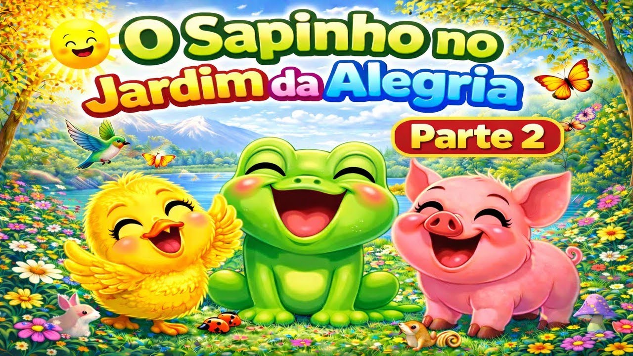🌼🎵 Sapinho Feliz no Jardim da Alegria – Parte 2 🐸| Música Infantil