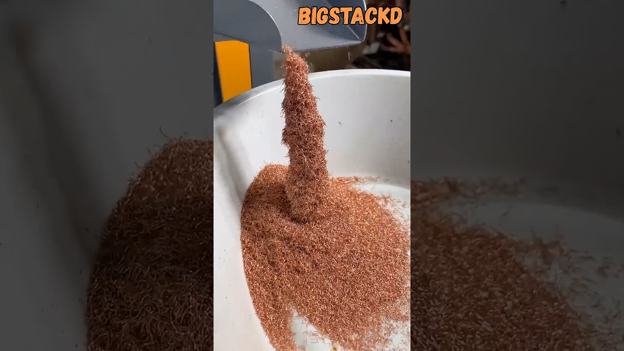 Copper Granulating From A Future Melt - BigStackD ASMR Metal Granulating  #copper #scraper #asmr