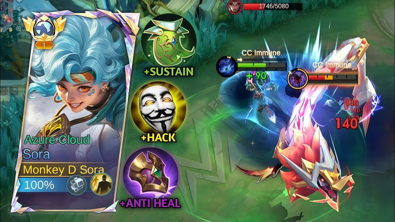 Inilah build & item Sora tersakit di meta sekarang‼️YuZhong auto kalah lane