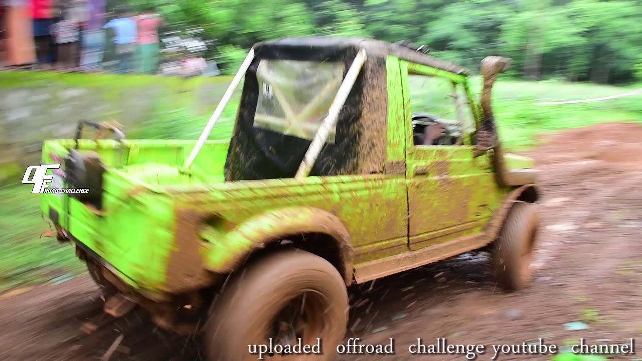 Charity offroad 4*4 muding jeep performing trichur