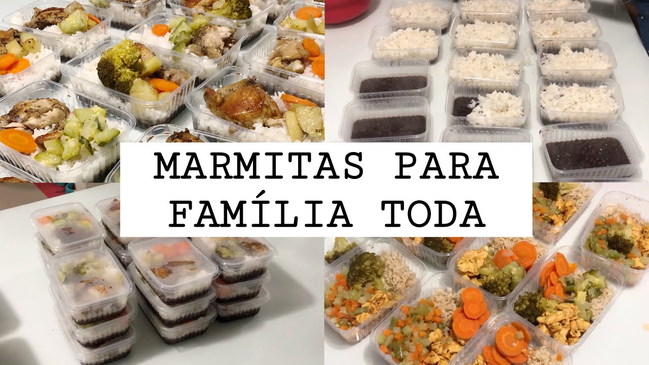 MARMITAS DA SEMANA PARA A FAMÍLIA TODA 😍 - Cardápio e Preparo em 1 hora