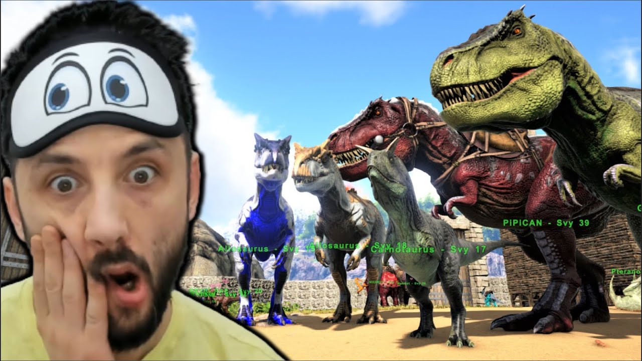 T-REX, CARNOTAURUS ve 2 tane ALLOSAURUS EVCİLLEŞTİRDİM!! EKİPLE ARK 13.Bölüm
