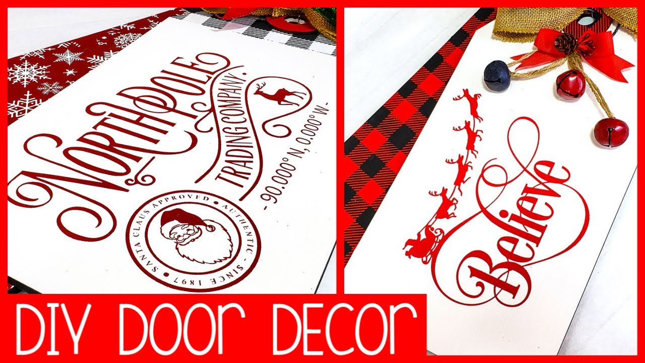 Easy Christmas Door Tags IkonArt Reusable Stencils | Christmas Door Decor | Buffalo Plaid