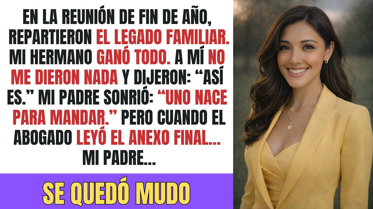 En la reunión de fin de año, repartieron el legado familiar… mi hermano ganó todo, yo nada.