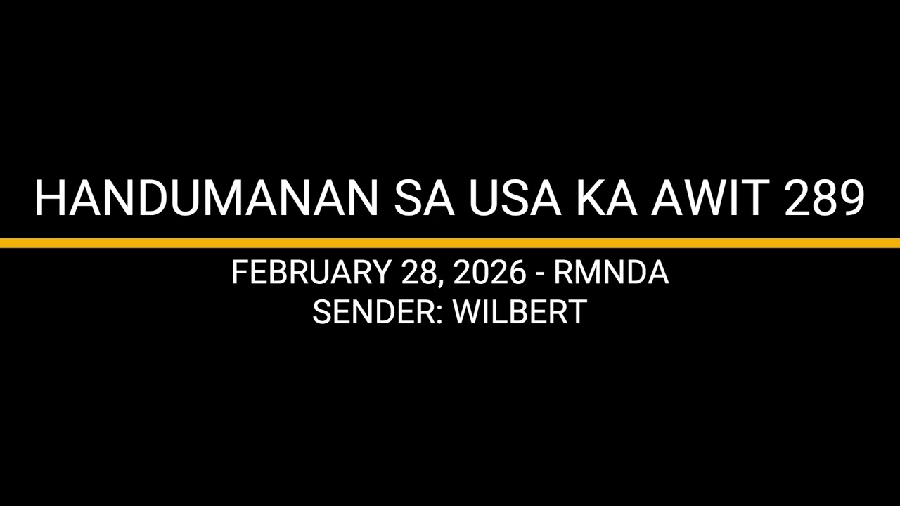 HANDUMANAN SA USA KA AWIT 289 - WILBERT