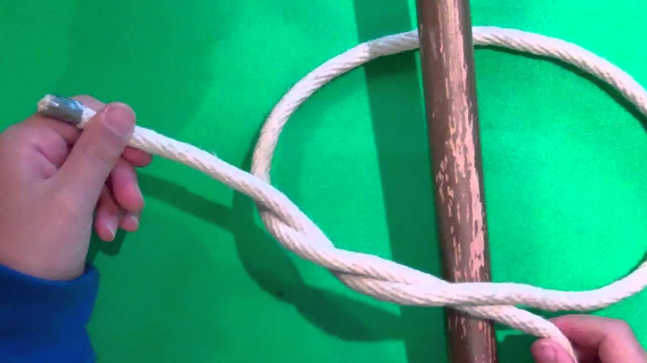 two half hitch - how to tie a rope to pole.MP4