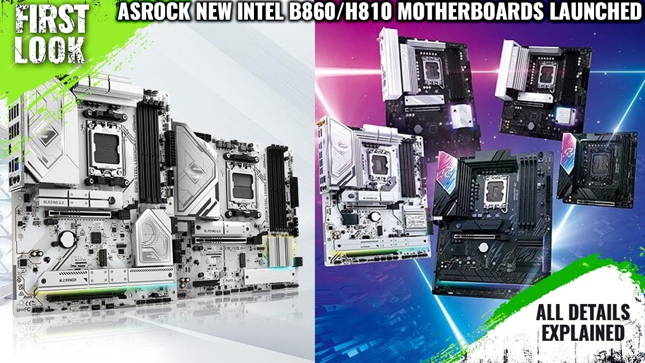 ASRock представила новые материнские платы Intel B860/H810 серий Phantom Gaming, LiveMixer, Pro R...