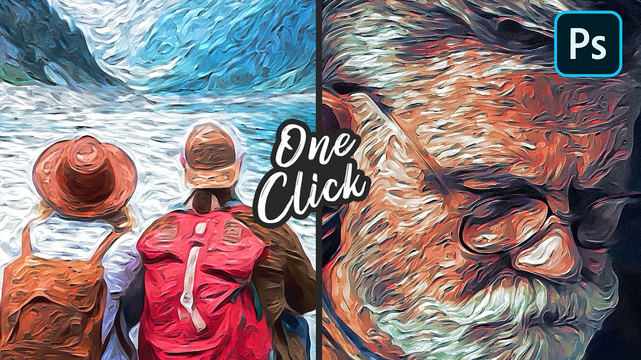 VAN GOGH Digital Painting With A CLICK | Photoshop Tutorial