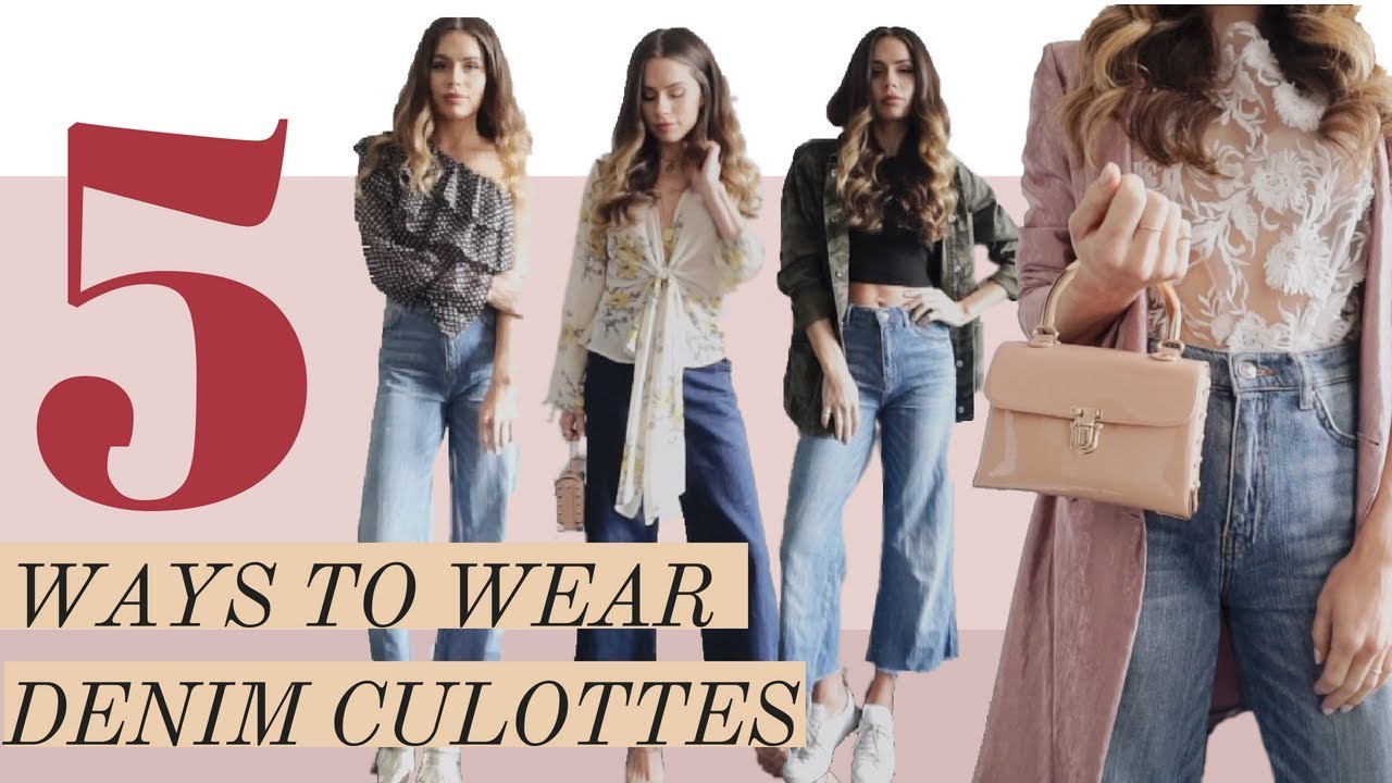 5 Simple Denim Culotte Outfits + LookBook