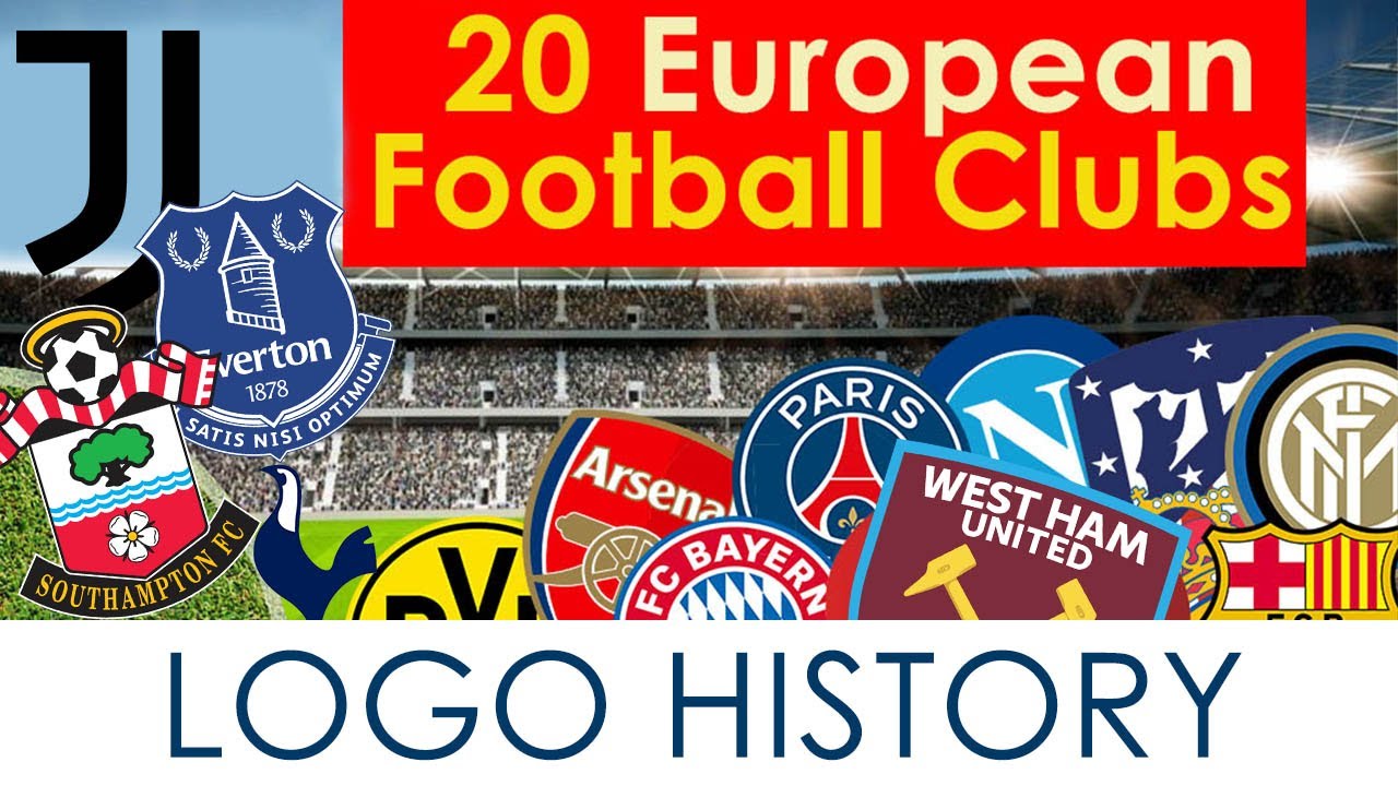 The 20 most popular football teams logo history. Soccer teams logo history
