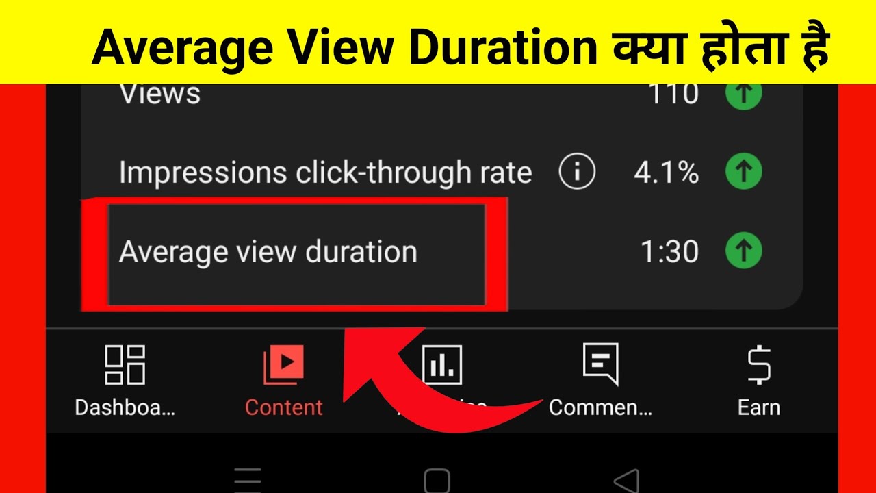 yt studio me average view duration kya hota hai | average view duration youtube