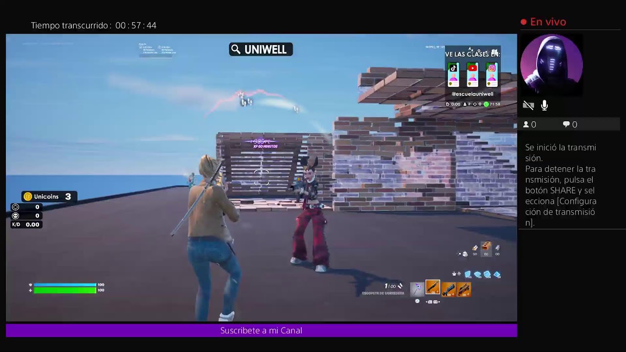 Entrenamiento en Fortnite